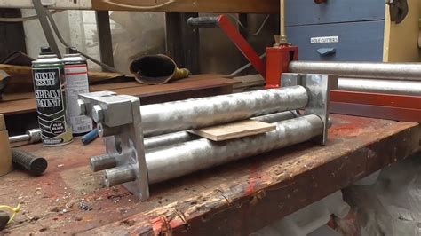 how to make a sheet metal roller|homemade sheet metal rolling machine.